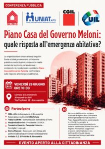 CASA, AFFITTI, EMERGENZA ABITATIVA: QUALI RISPOSTE SERVONO DAVVERO? CONFERENZA PUBBLICA VENERDÌ 26 GIUGNO 2026