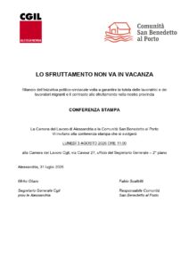 LO SFRUTTAMENTO NON VA IN VACANZA