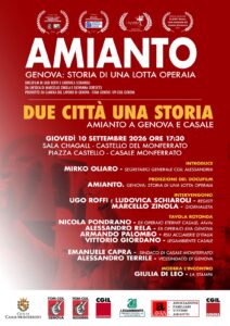 DUE CITTÀ UNA STORIA – AMIANTO A GENOVA E CASALE