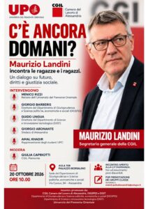 «C’È ANCORA DOMANI?»: AD ALESSANDRIA MAURIZIO LANDINI DIALOGA CON IL MONDO GIOVANILE SU FUTURO, DIRITTI E GIUSTIZIA SOCIALE.